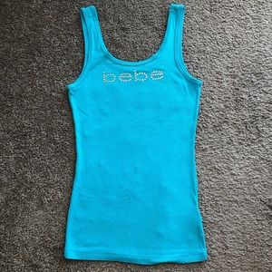 ****SOLD//SOLD***Bebe Logo Crystals Tank Top